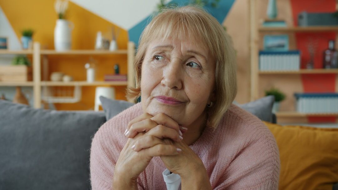elderly person thinking