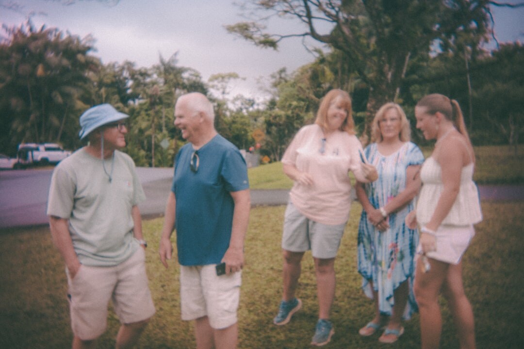 seniors chatting in group