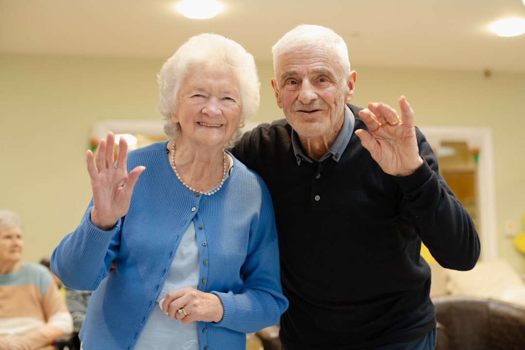 seniors celebrating birthday together
