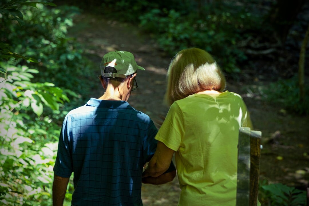 seniors hiking trail