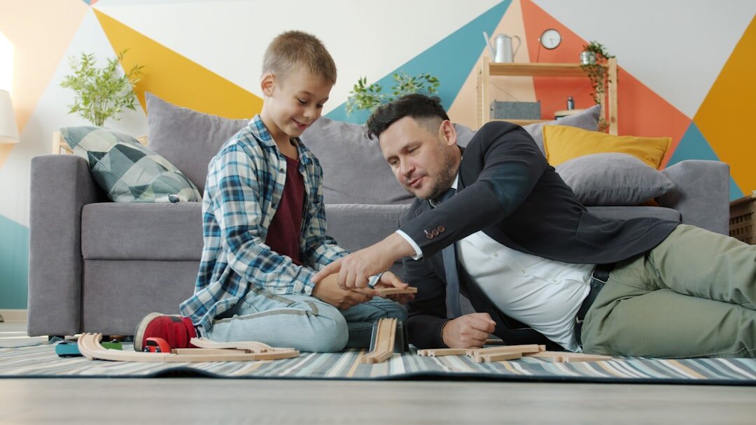 family playing cards at home