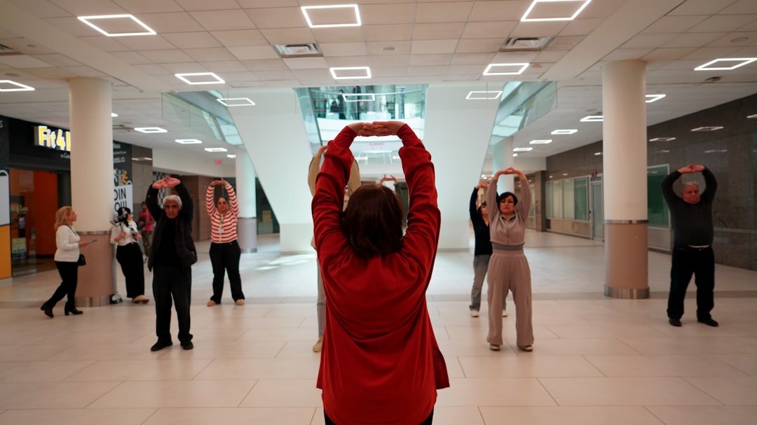 senior group exercise class